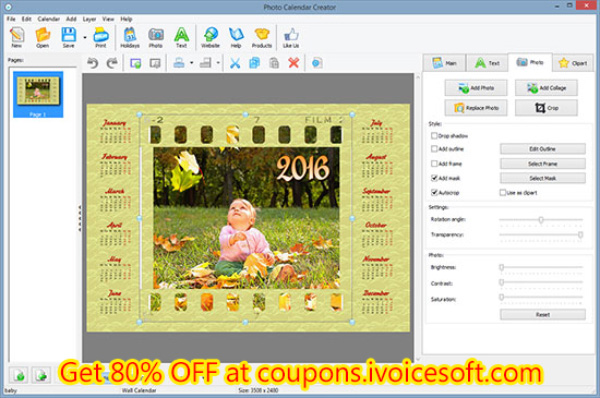 Get Photo Calendar Creator PRO with discount
