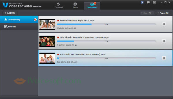 Download Youtube video with Wondershare Video Converter