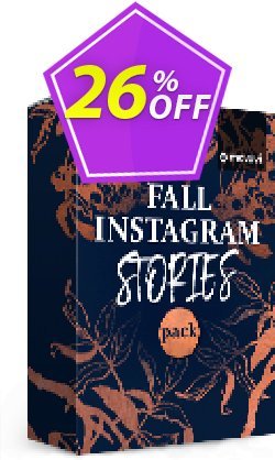 26% OFF Movavi effect: Fall Instagram Stories Pack Coupon code