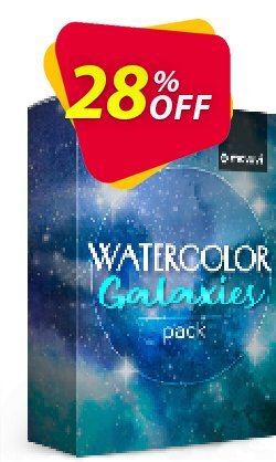 28% OFF Movavi effect: Watercolor Galaxies Pack Coupon code