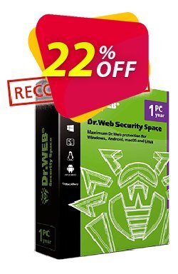 22% OFF Dr.Web Security Space Coupon code