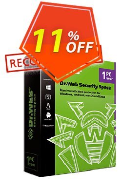 11% OFF Dr.Web Security Space - License renewal Coupon code
