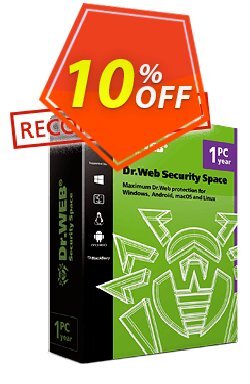 10% OFF Dr.Web Security Space - Without Technical support  Coupon code