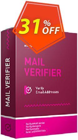 Atomic Mail Verifier Coupon discount 30% OFF Atomic Mail Verifier, verified. Promotion: Staggering promotions code of Atomic Mail Verifier, tested & approved