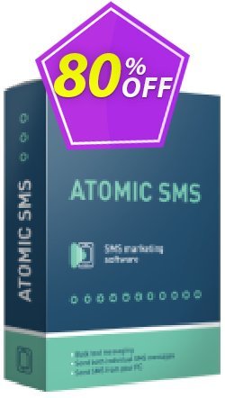 80% OFF Atomic SMS Sender - 100 credits pack  Coupon code