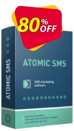 80% OFF Atomic SMS Sender - 100 credits pack  Coupon code