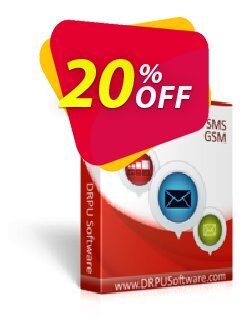 20% OFF DRPU Bulk SMS Software for GSM Mobile Phones Coupon code