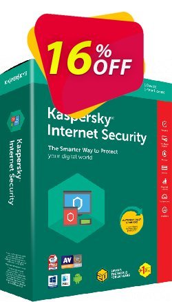 16% OFF Kaspersky Internet Security Coupon code