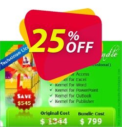 25% OFF Kernel MS Office File Recovery Professional - Technician License  Coupon code