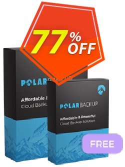 77% OFF PolarBackup 5TB + 5TB Free - Lifetime  Coupon code