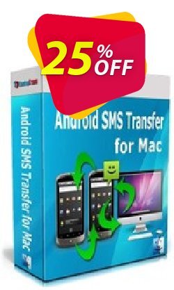 25% OFF Backuptrans Android SMS Transfer for Mac - Family Edition  Coupon code