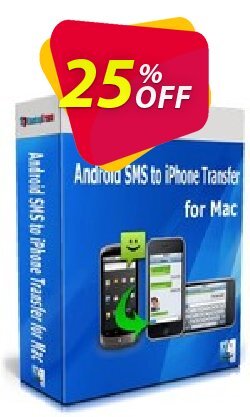 25% OFF Backuptrans Android iPhone SMS Transfer + for Mac - Family Edition  Coupon code