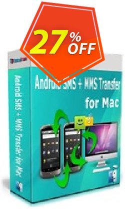 27% OFF Backuptrans Android SMS + MMS Transfer for Mac - Family Edition  Coupon code