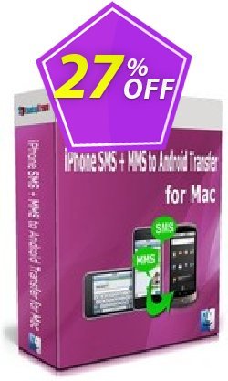 Backuptrans iPhone SMS + MMS to Android Transfer for Mac - Family Edition  Coupon discount Holiday Deals - big offer code of Backuptrans iPhone SMS + MMS to Android Transfer for Mac (Family Edition) 2022