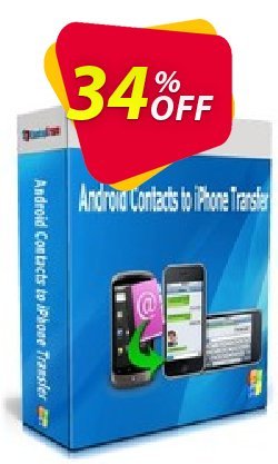 34% OFF Backuptrans Android Contacts to iPhone Transfer Coupon code