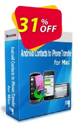 31% OFF Backuptrans Android Contacts to iPhone Transfer for Mac Coupon code
