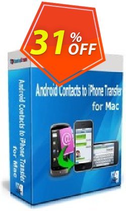 31% OFF Backuptrans Android Contacts to iPhone Transfer for Mac - Family Edition  Coupon code