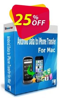 25% OFF Backuptrans Android Data to iPhone Transfer for Mac - Business Edition  Coupon code