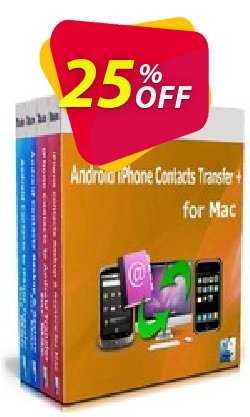 25% OFF Backuptrans Android iPhone Contacts Transfer + for Mac - Family Edition  Coupon code