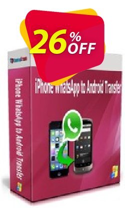 26% OFF Backuptrans iPhone WhatsApp to Android Transfer - Family Edition  Coupon code