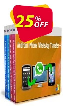 25% OFF Backuptrans Android iPhone WhatsApp Transfer plus - Business Edition  Coupon code