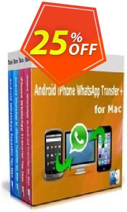 25% OFF Backuptrans Android iPhone WhatsApp Transfer plus for Mac - Family Edition  Coupon code