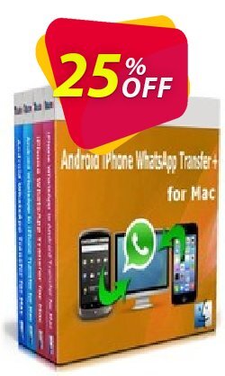 25% OFF Backuptrans Android iPhone WhatsApp Transfer plus for Mac - Business Edition  Coupon code