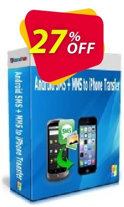 Backuptrans Android SMS + MMS to iPhone Transfer Coupon discount Holiday Deals - best offer code of Backuptrans Android SMS + MMS to iPhone Transfer (Personal Edition) 2024