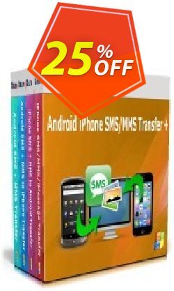 25% OFF Backuptrans Android iPhone SMS/MMS Transfer plus - Business Edition  Coupon code