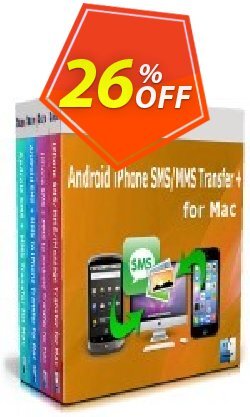 26% OFF Backuptrans Android iPhone SMS/MMS Transfer plus for Mac - Family Edition  Coupon code