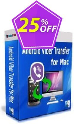 25% OFF Backuptrans Android Viber Transfer for Mac - Business Edition  Coupon code