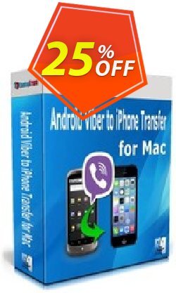 25% OFF Backuptrans Android Viber to iPhone Transfer for Mac - Family Edition  Coupon code