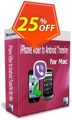 25% OFF Backuptrans iPhone Viber to Android Transfer for Mac - Family Edition  Coupon code