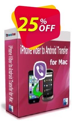 25% OFF Backuptrans iPhone Viber to Android Transfer for Mac - Business Edition  Coupon code