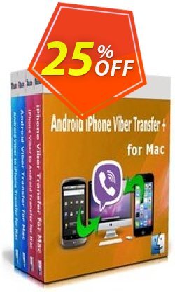 25% OFF Backuptrans Android iPhone Viber Transfer + for Mac - Family Edition  Coupon code