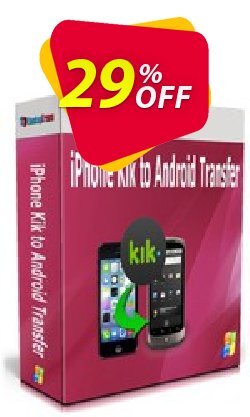 29% OFF Backuptrans iPhone Kik to Android Transfer Coupon code