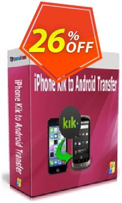 Backuptrans iPhone Kik to Android Transfer (Family Edition) marvelous discounts code 2024