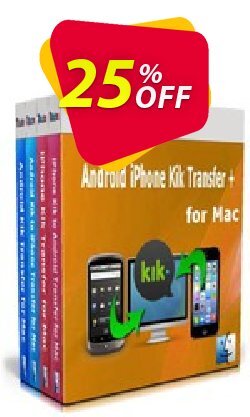 25% OFF Backuptrans Android iPhone Kik Transfer + for Mac - Family Edition  Coupon code