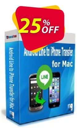 25% OFF Backuptrans Android Line to iPhone Transfer for Mac - Family Edition  Coupon code