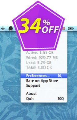 34% OFF Memory Free Pro for Mac Coupon code