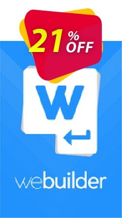 21% OFF WeBuilder 2018 Coupon code