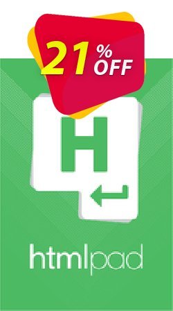 21% OFF HTMLPad 2018 Coupon code