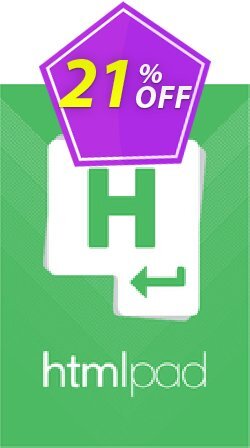 21% OFF HTMLPad 2018 Coupon code