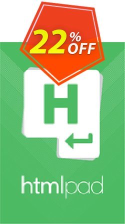 22% OFF HTMLPad 2018 Personal Coupon code