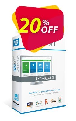 20% OFF Emsisoft Anti-Malware Home - 2 years  Coupon code