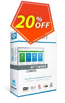 20% OFF Emsisoft Anti-Malware Home - 2 years Coupon code