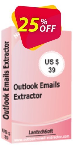 25% OFF LantechSoft Fast Outlook Email Extractor Coupon code