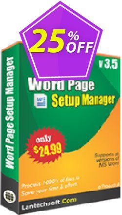 25% OFF LantechSoft Word Page Setup Manager Coupon code