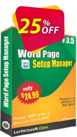 25% OFF LantechSoft Word Page Setup Manager Coupon code