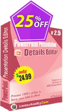 25% OFF LantechSoft PowerPoint Presentation Details Editor Coupon code